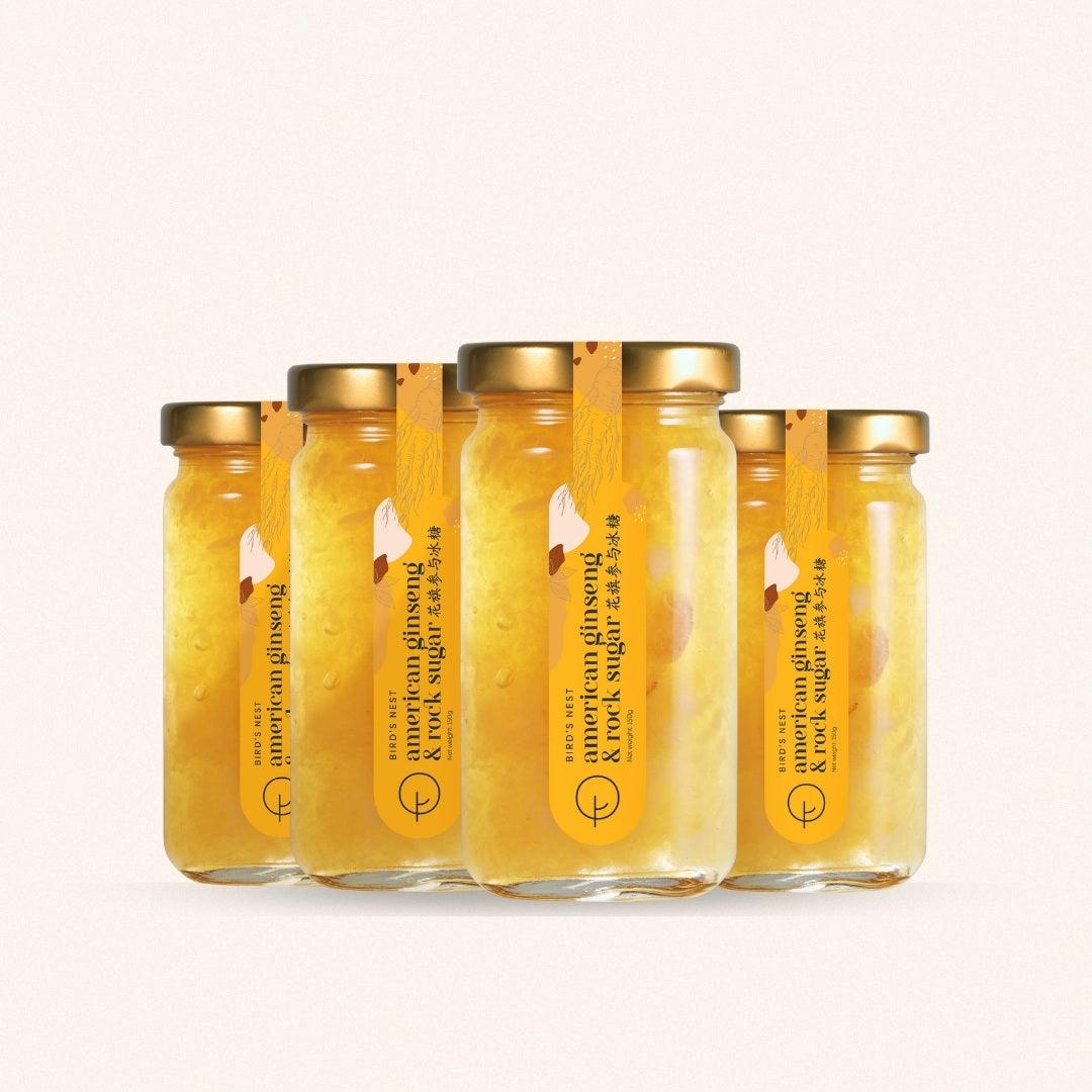 Bird's Nest with American Ginseng & Rock Sugar (150g x 4 bottles)