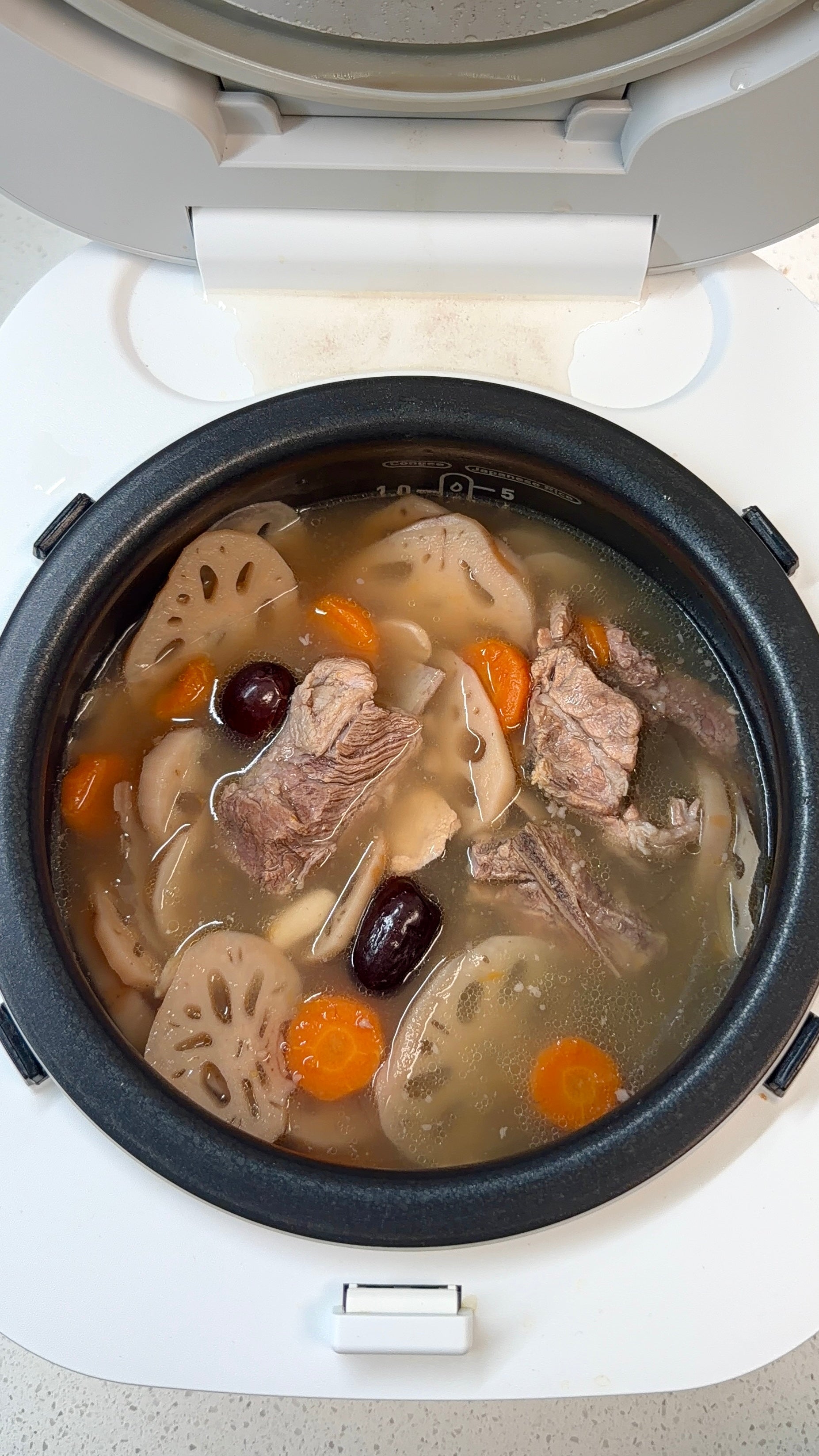 Lotus Root Soup In Rice Cooker