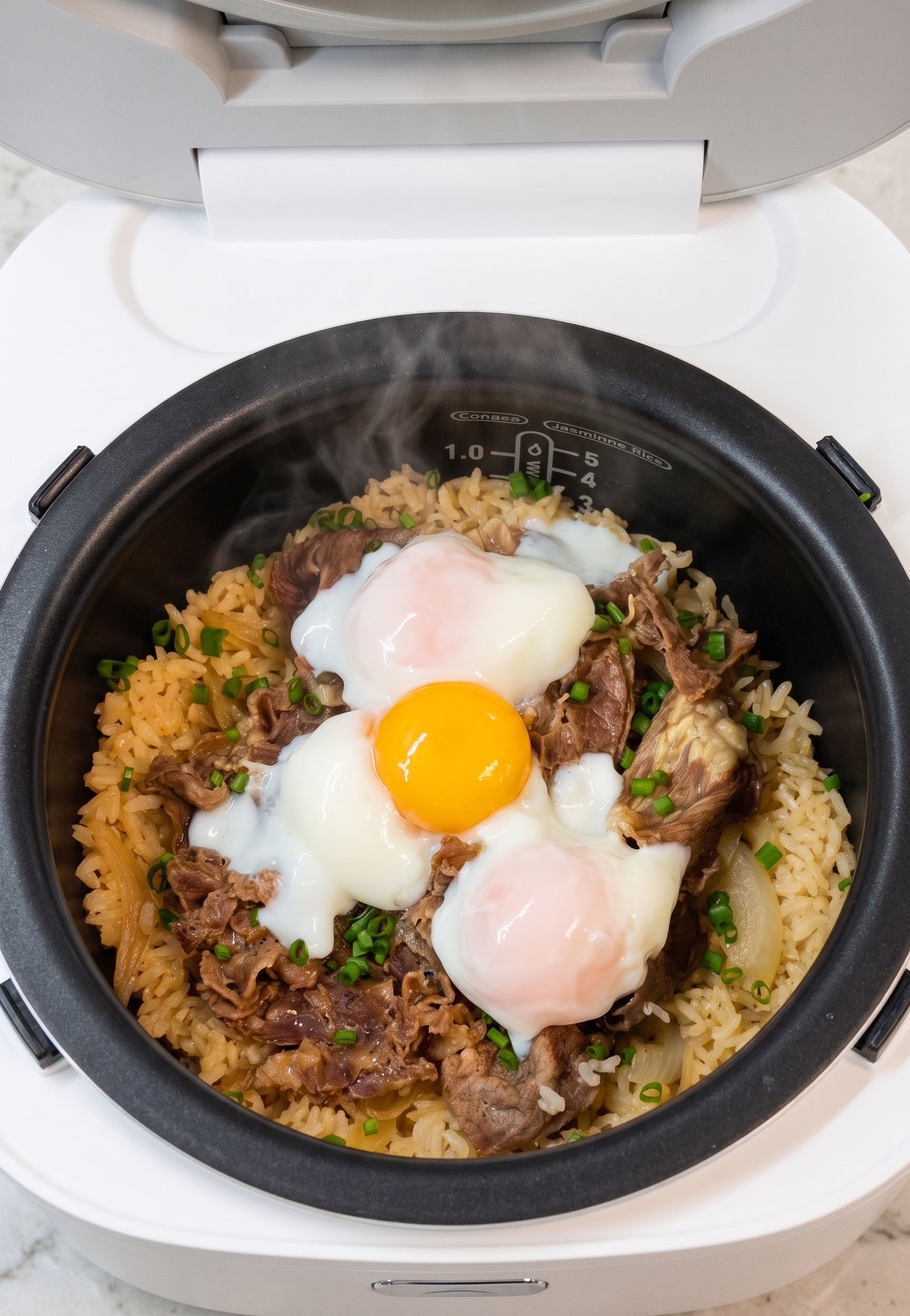 Rice cooker gyudon: the lazy Sukiya dupe you'll make every week