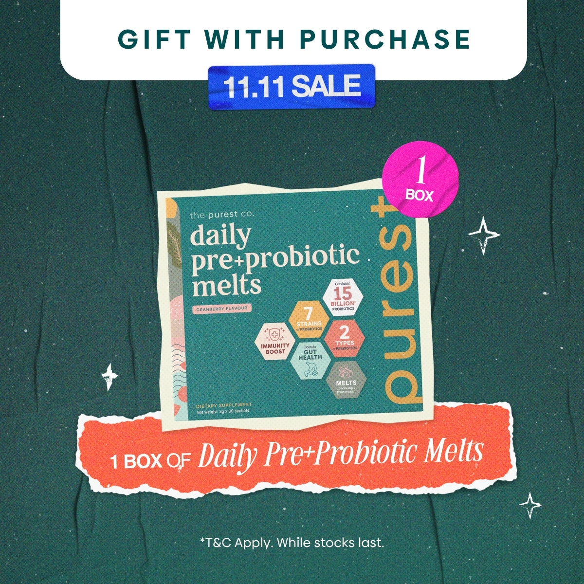 [GWP] Daily Pre+Probiotic Melts worth $50.90
