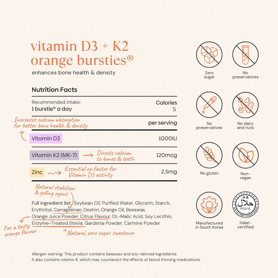 Vitamin D3 + K2 Orange Bursties®