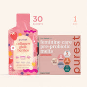 collagen glow berries and feminine care pre+probiotic melts