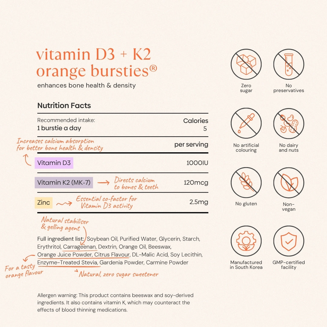 Vitamin D3 + K2 Orange Bursties®