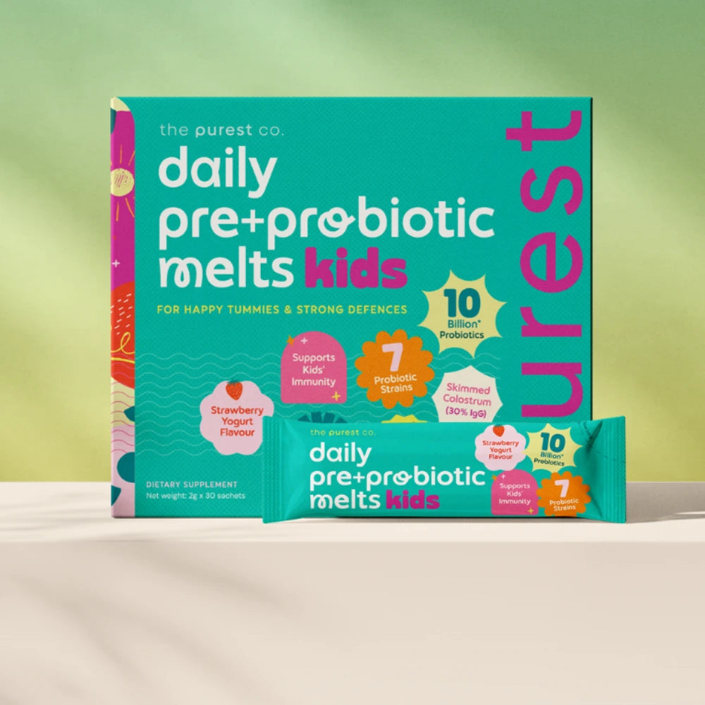 Daily Pre+Probiotic Melts Kids box and sachet
