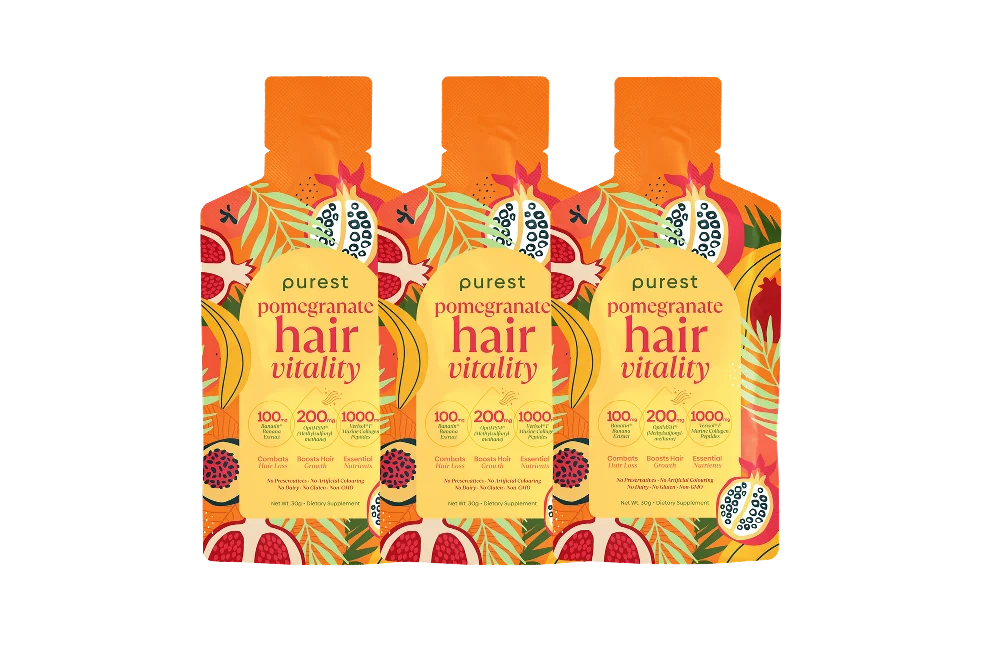 3 sachets of Pomegranate Hair Vitality